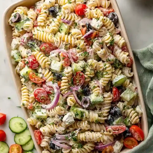 italian pasta salad with greek yogurt dressing