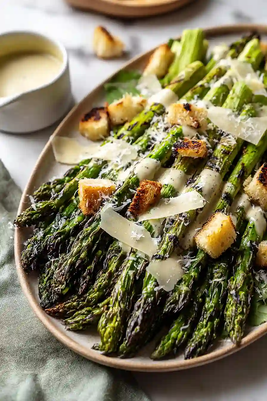 grilled asparagus caesar salad
