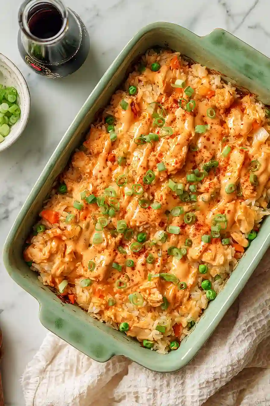 bang bang chicken and rice bake