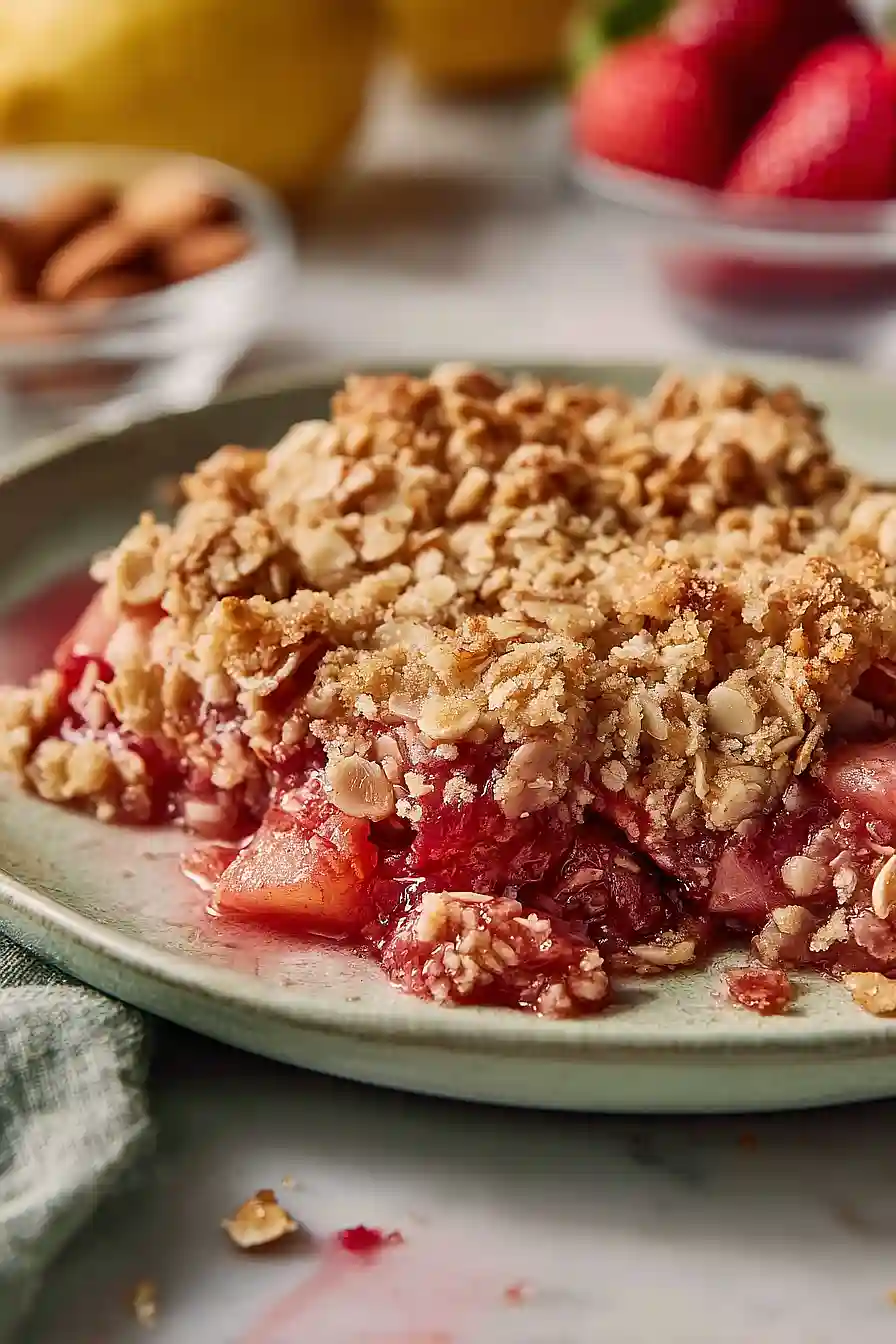 cast iron skillet rhubarb crisp