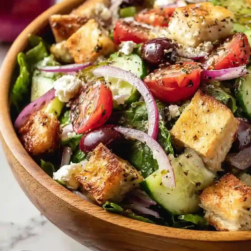 spring mix greek salad
