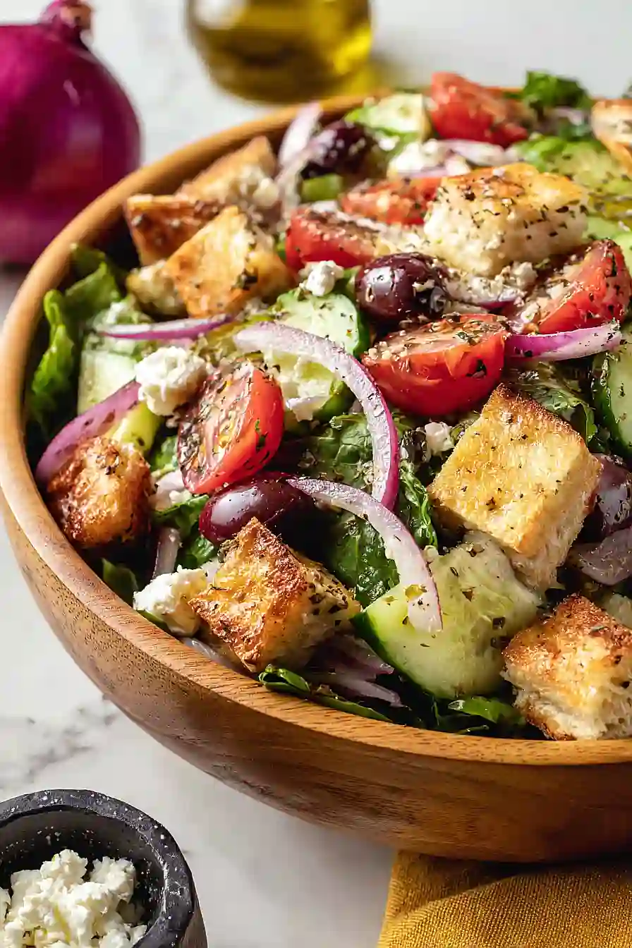 spring mix greek salad