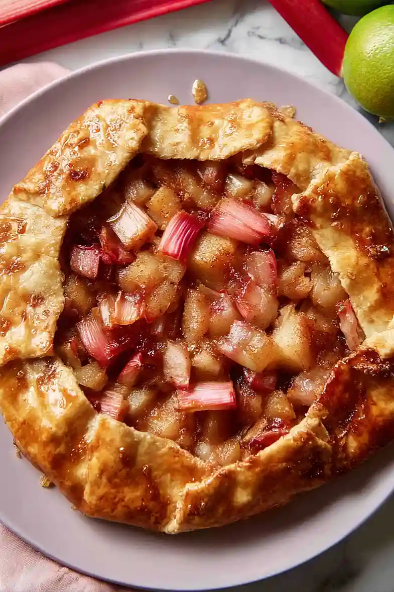 vegan rhubarb galette