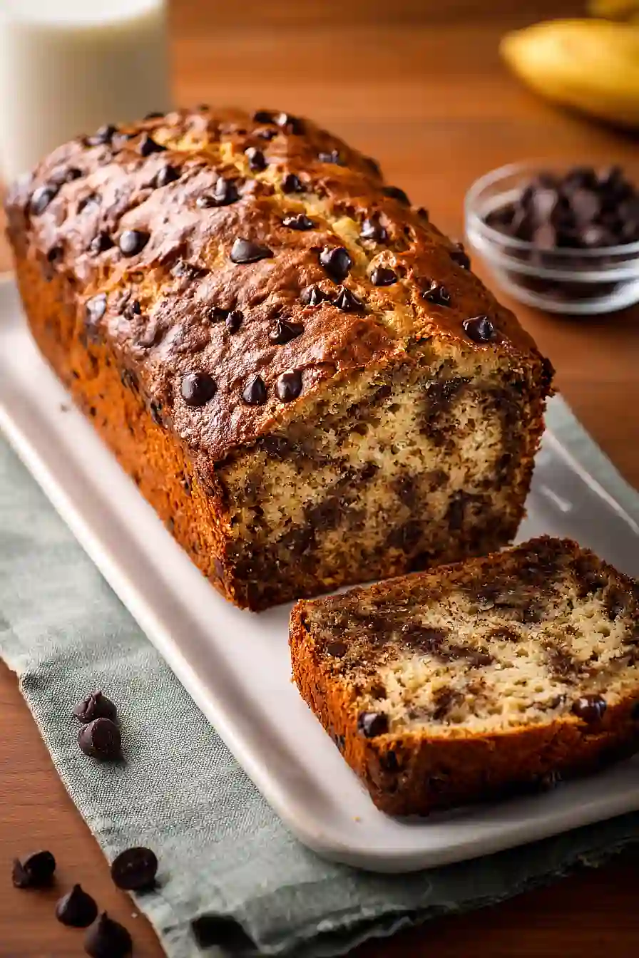 Chocolate Chip Cottage Cheese Banana Bread