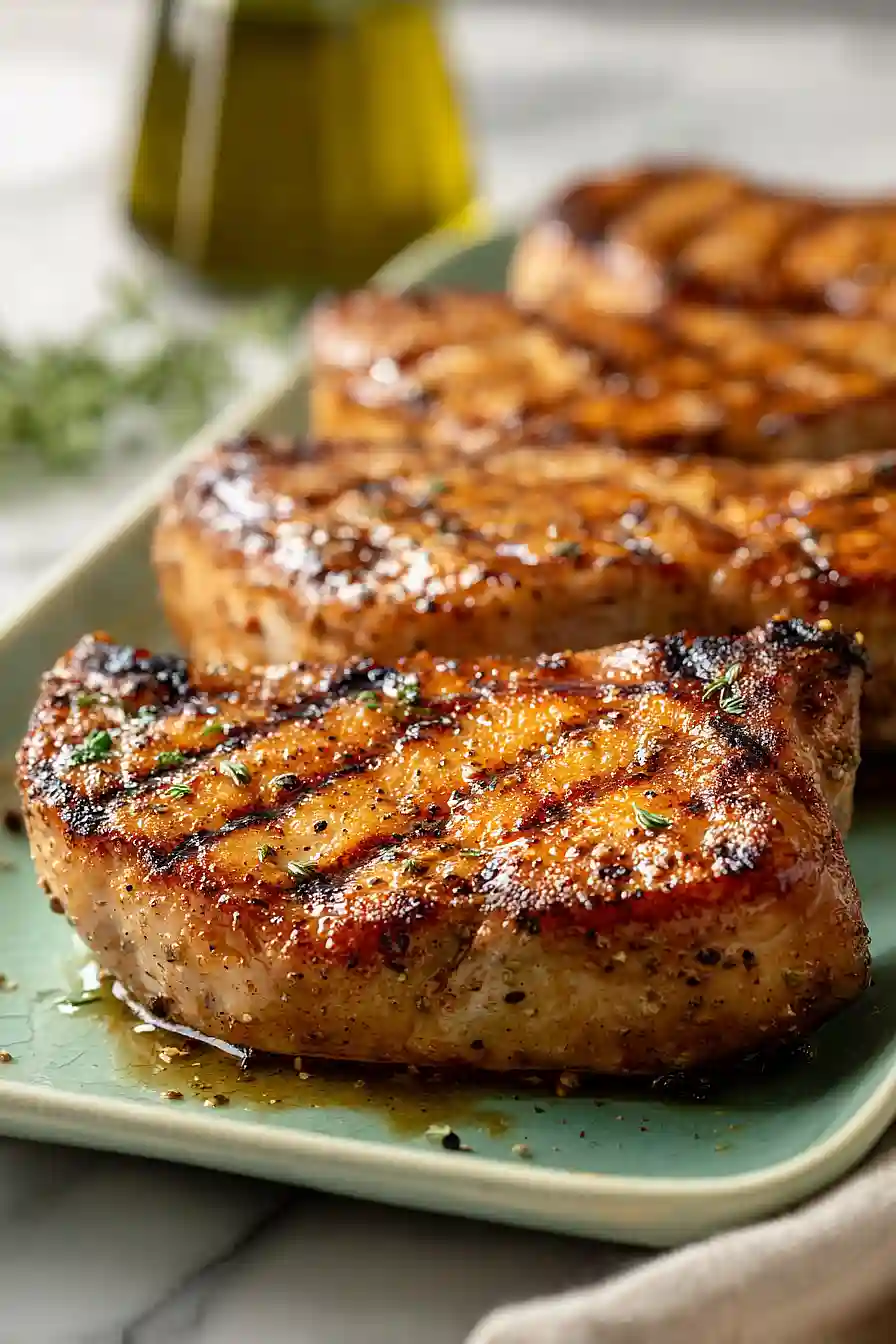 george foreman grilled pork chops