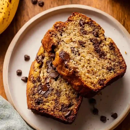 Chocolate Chip Cottage Cheese Banana Bread