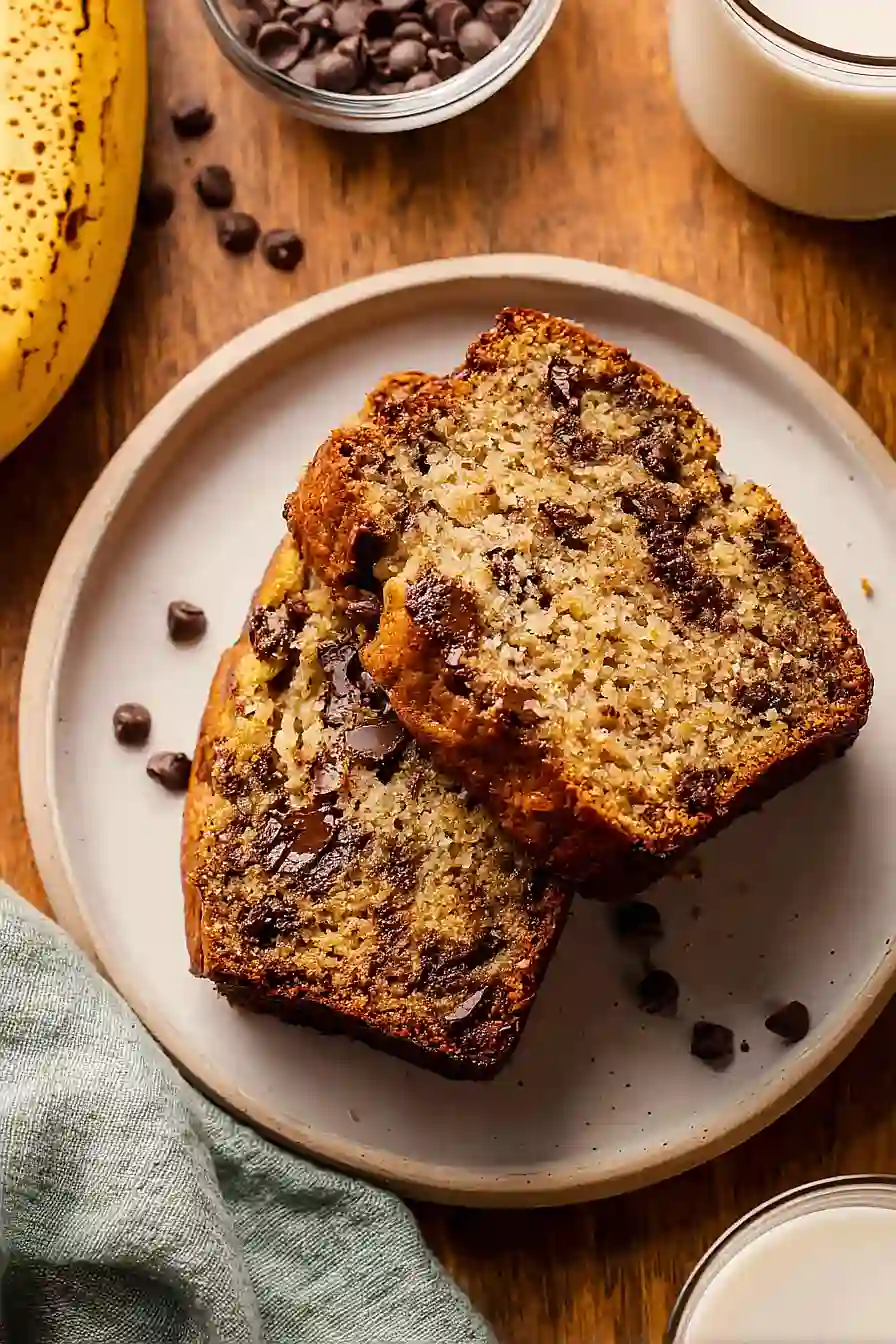 Chocolate Chip Cottage Cheese Banana Bread