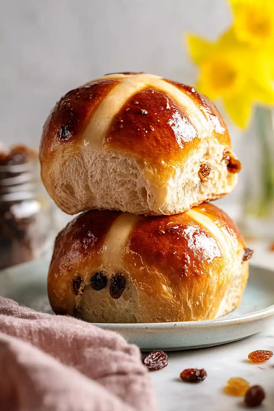tangzhong hot cross buns