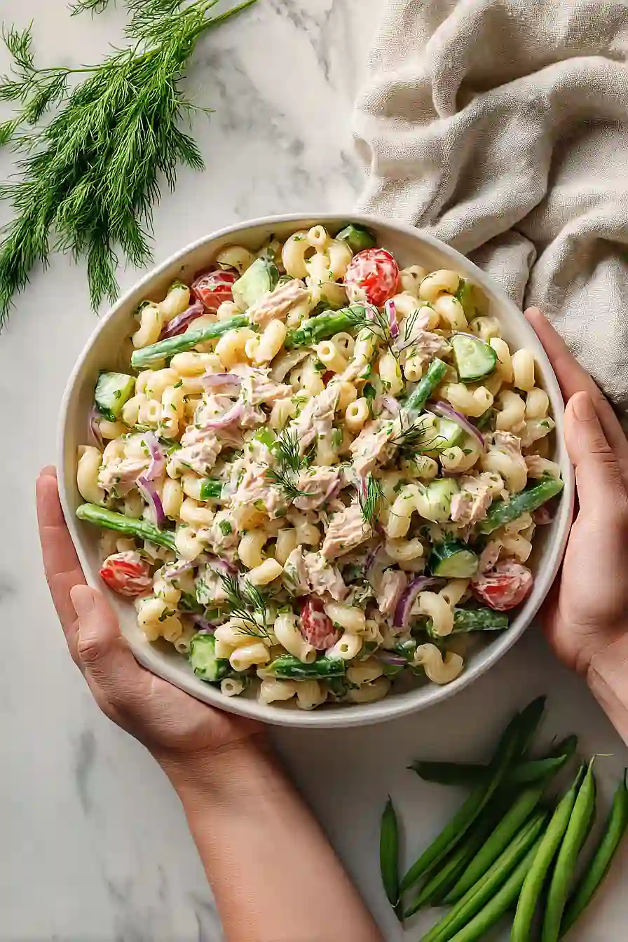 pasta salad with tuna and beans