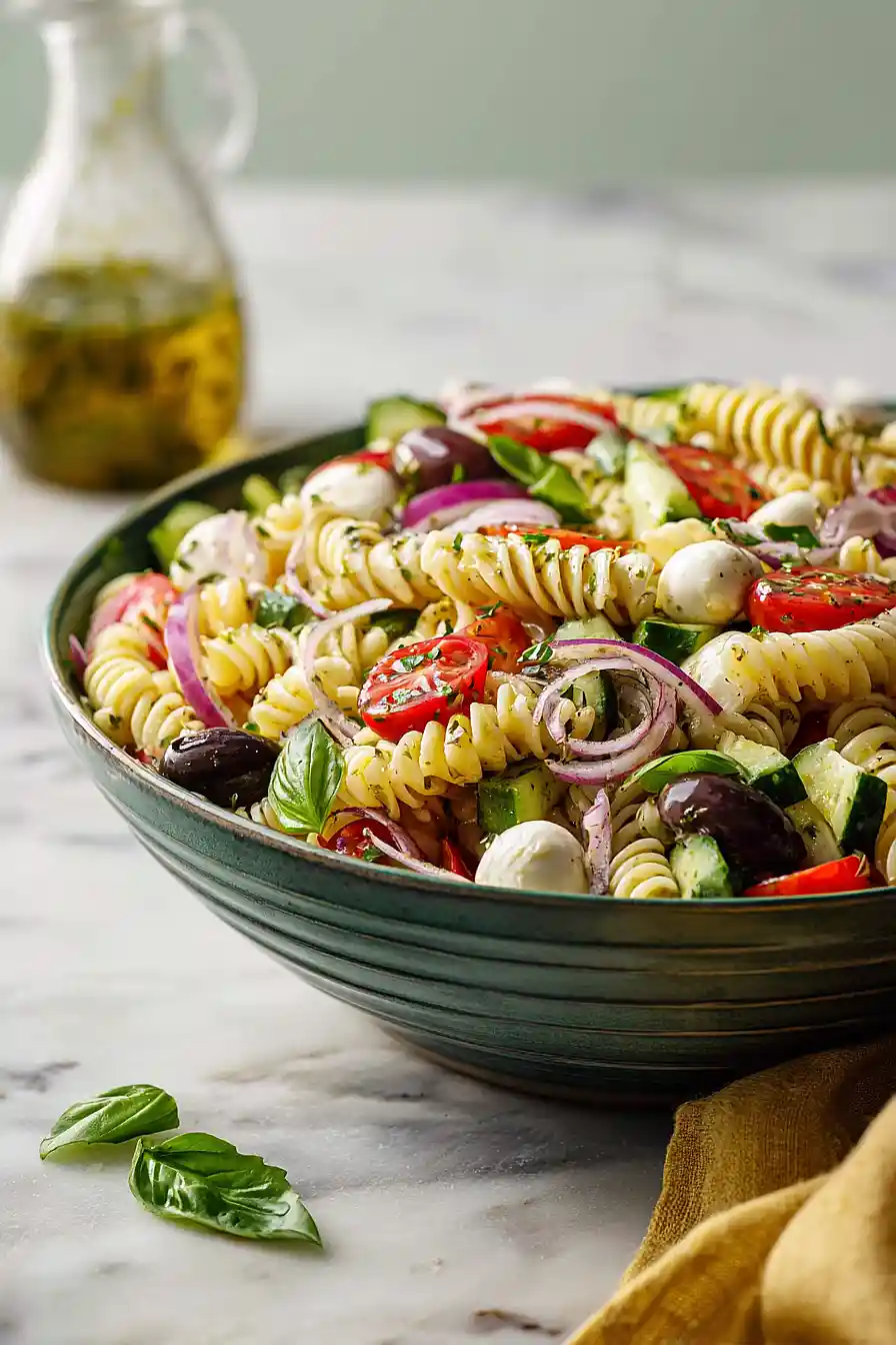 cucumber pasta salad with italian dressing