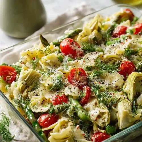 artichoke and asparagus pasta salad