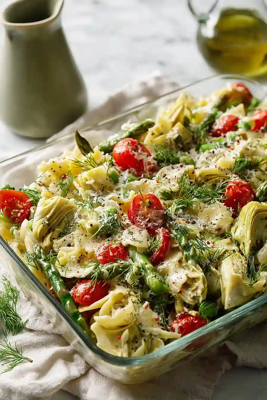 artichoke and asparagus pasta salad