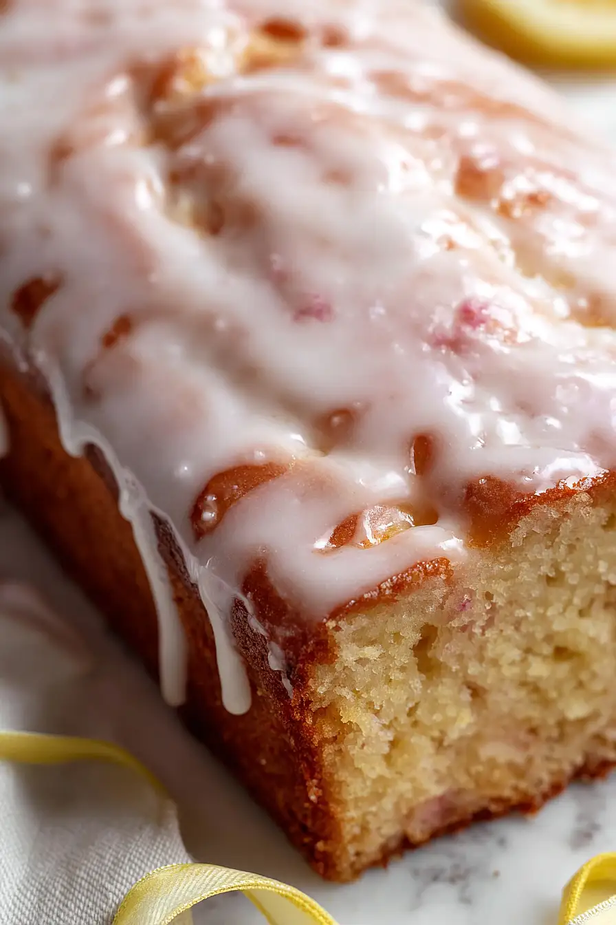 glazed rhubarb bread