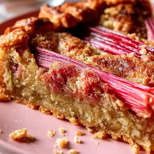 rhubarb galette with frangipane