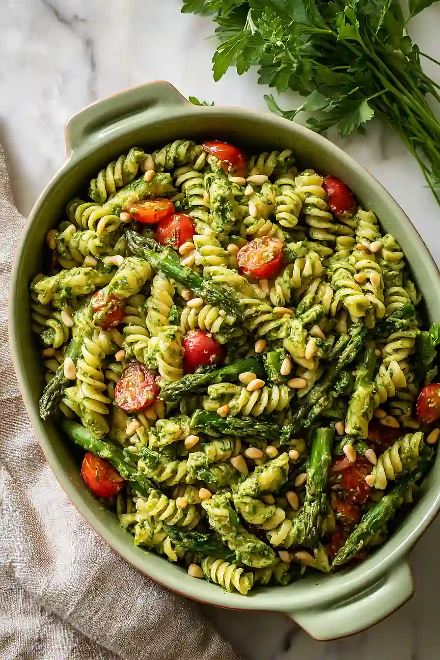 asparagus pesto pasta salad