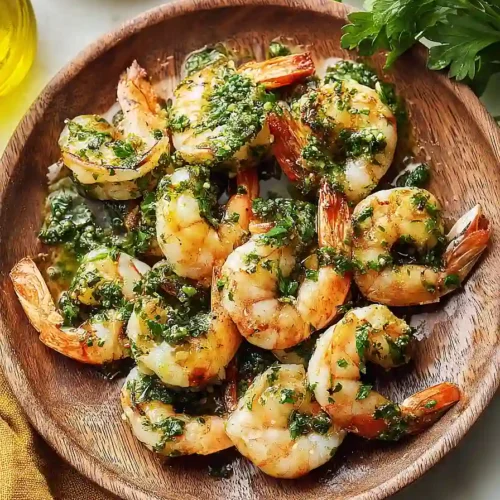 grilled shrimp with chimichurri sauce