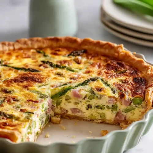 ham and asparagus quiche