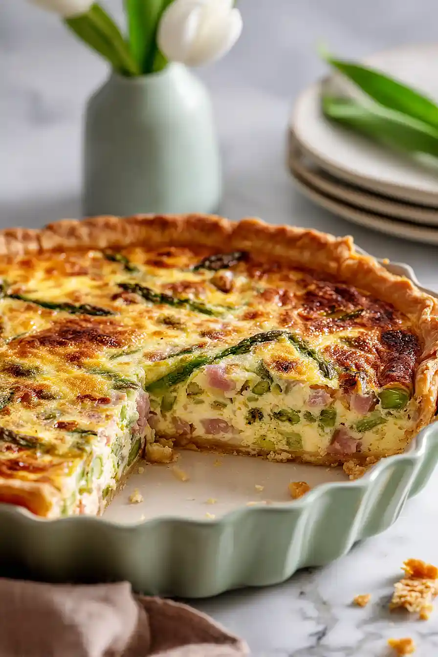 ham and asparagus quiche
