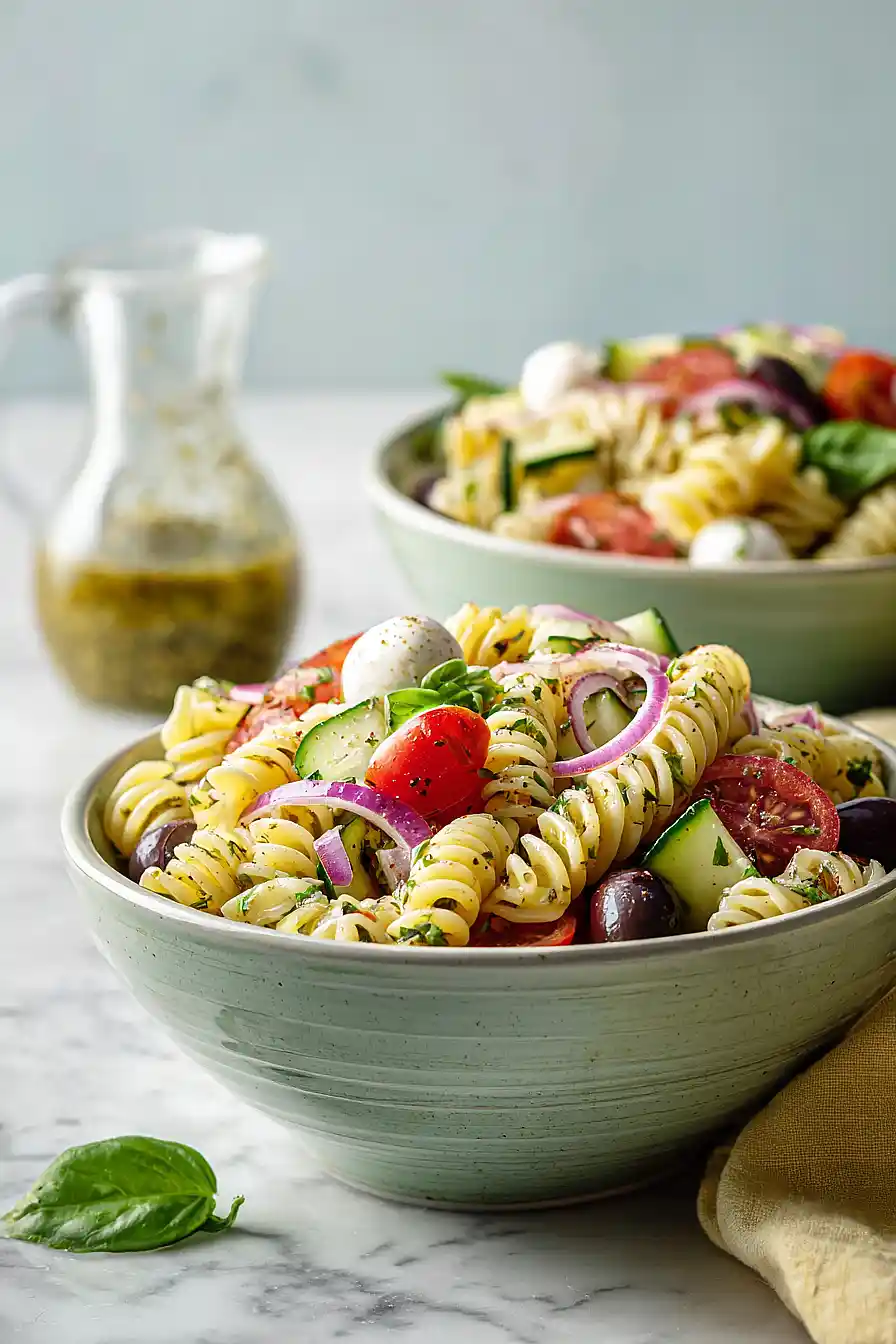 cucumber pasta salad with italian dressing