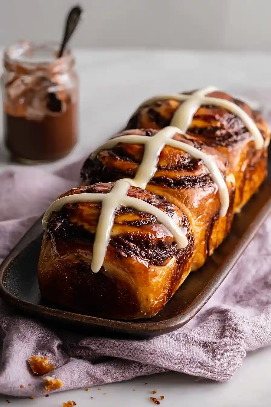 nutella hot cross buns