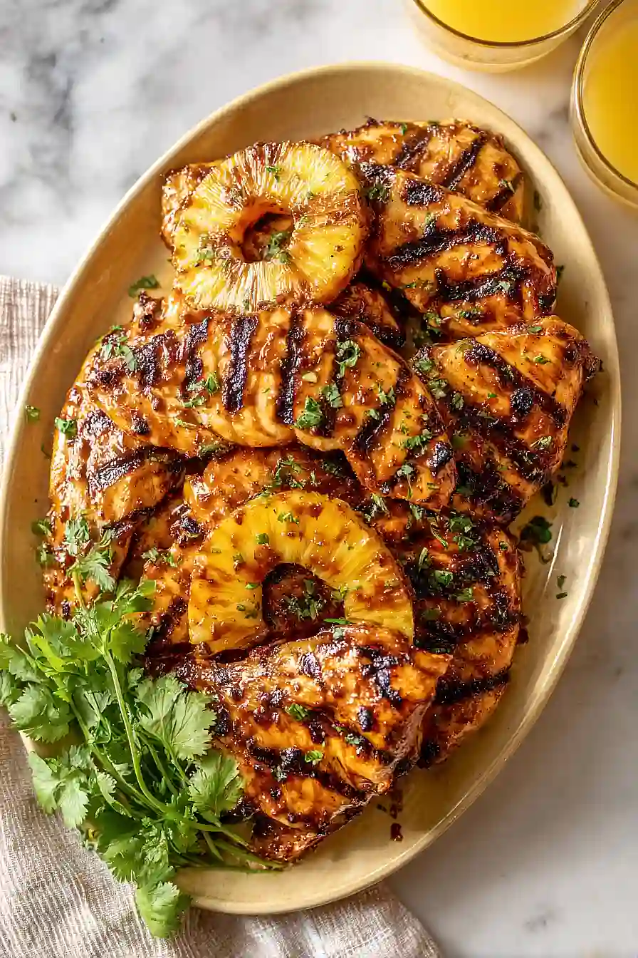 grilled brown sugar pineapple chicken