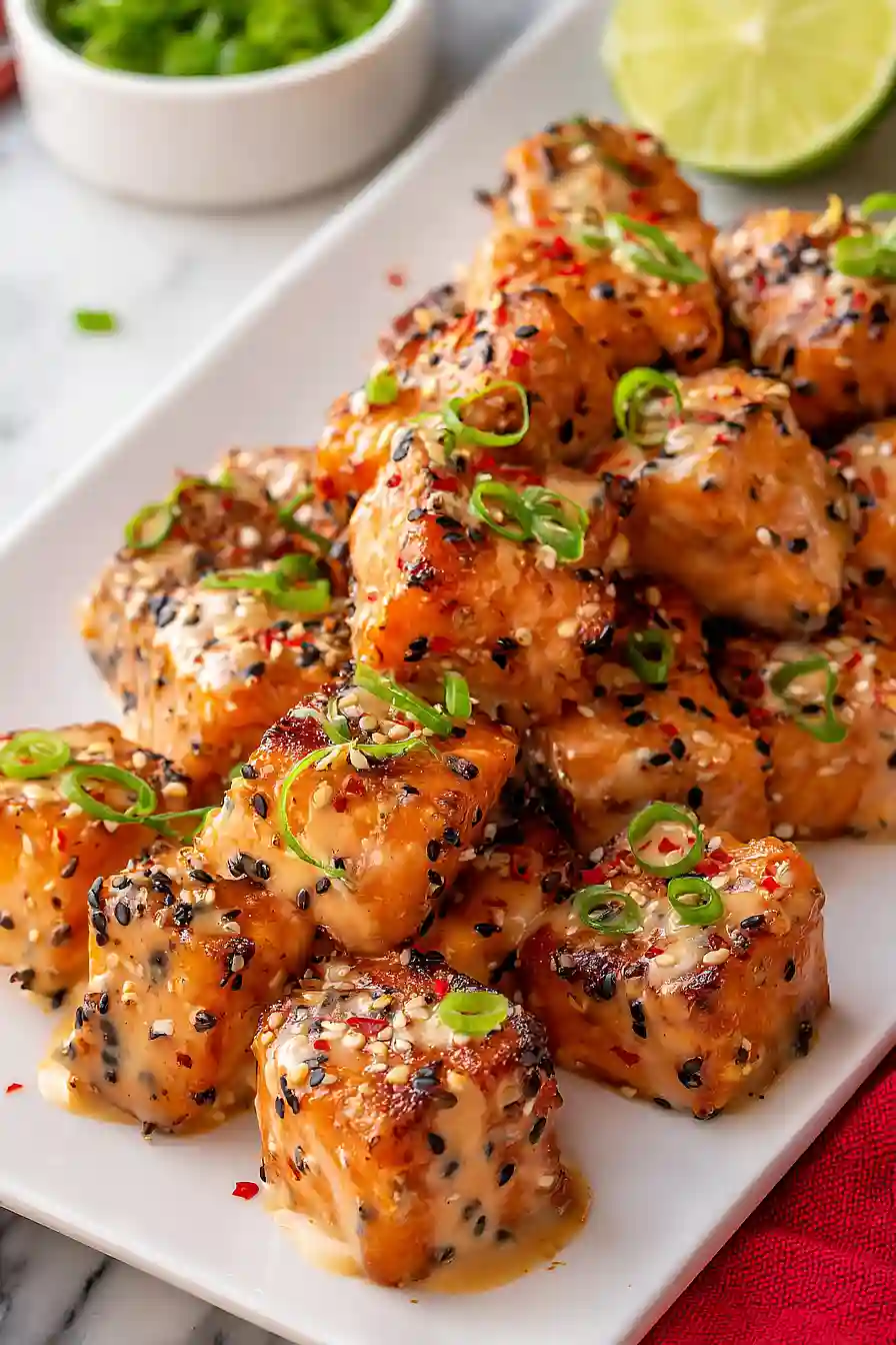 bang bang salmon with sweet chili sauce