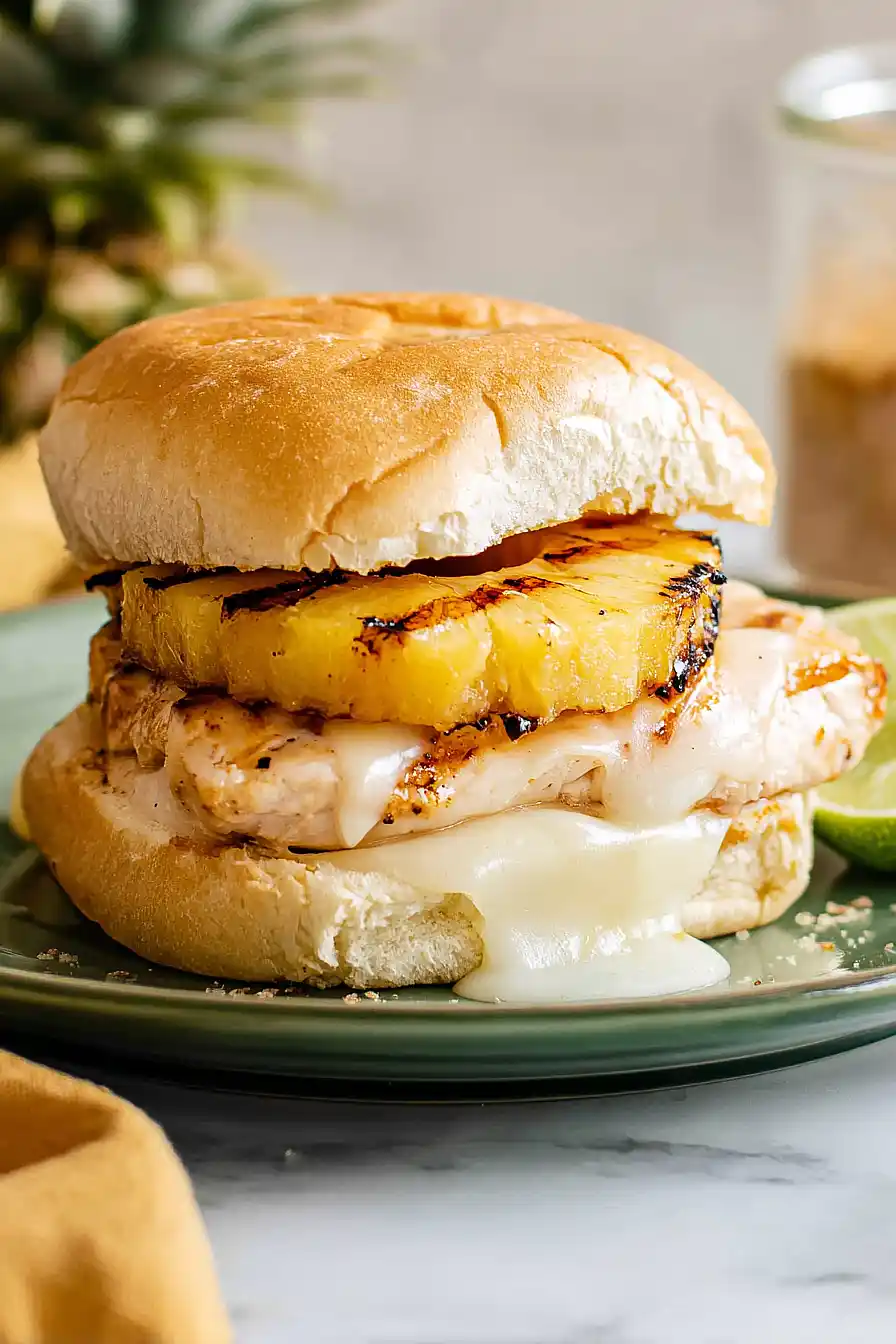 grilled pineapple chicken sandwich
