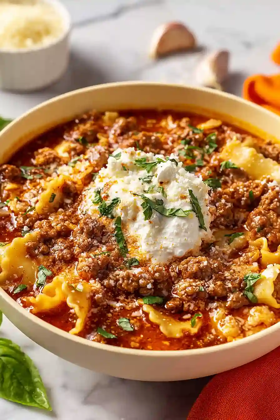 Lasagna Soup With Sausage