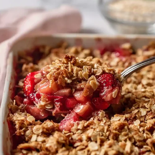 low sugar strawberry rhubarb crisp