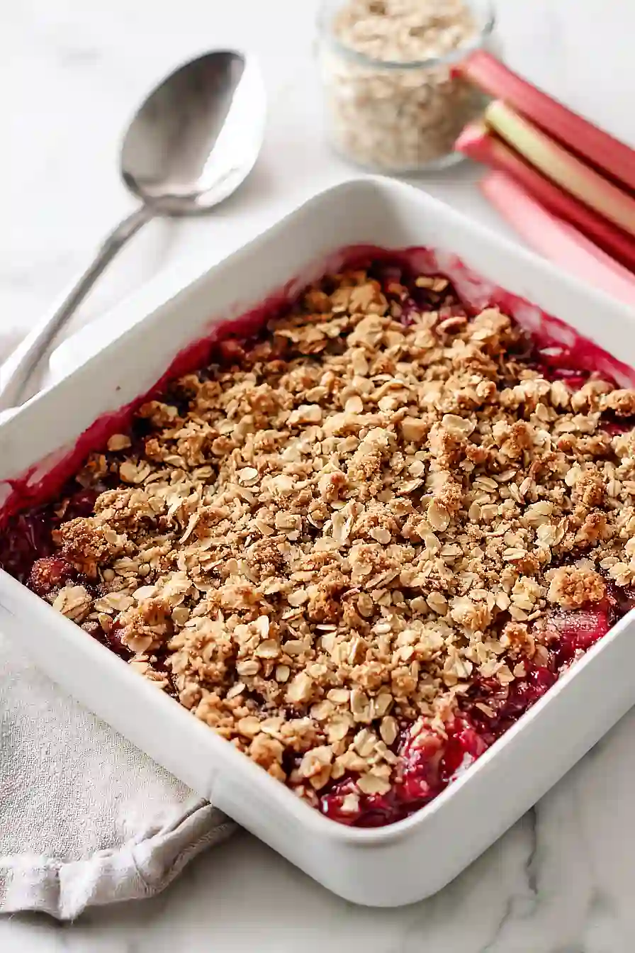 vegan rhubarb crisp