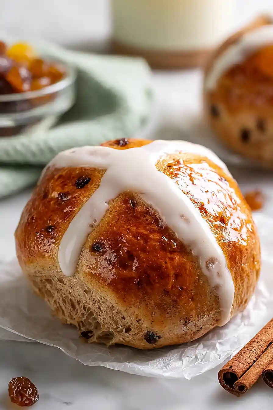 hot cross buns with greek yogurt