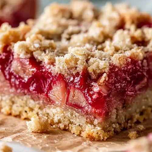 strawberry rhubarb crisp bars