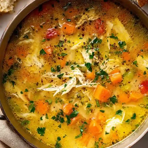 lemon chicken vegetable soup