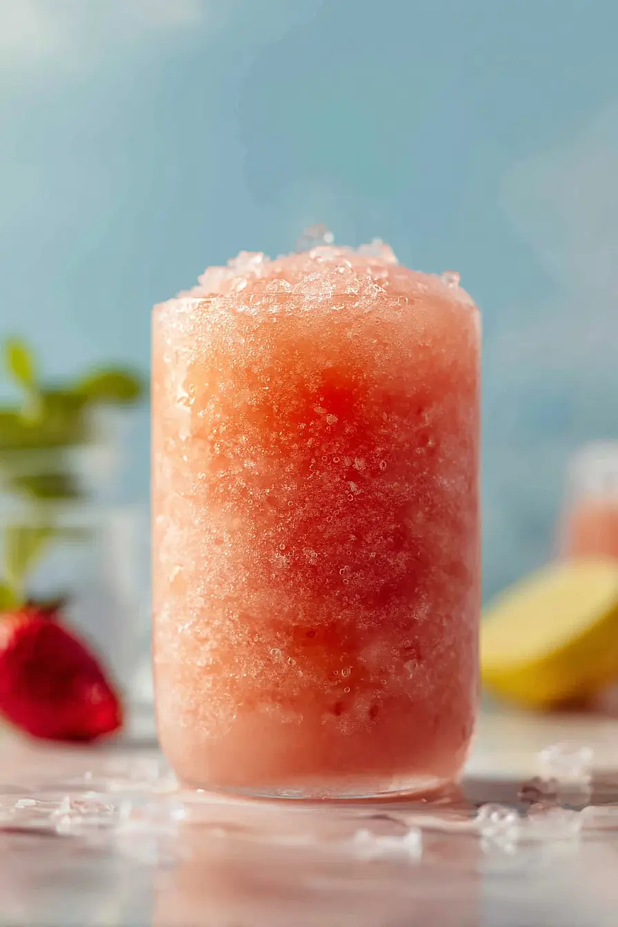 strawberry rhubarb vodka slush