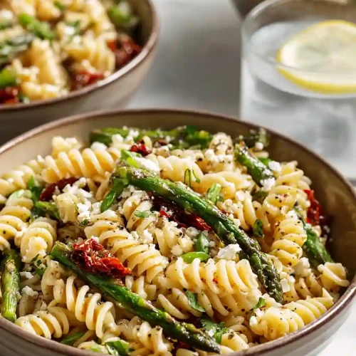 sun dried tomato and asparagus pasta salad