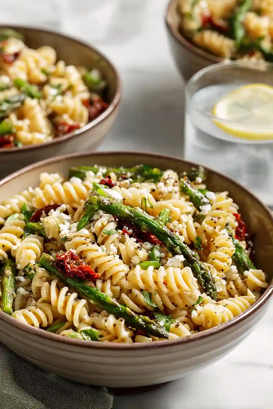 sun dried tomato and asparagus pasta salad