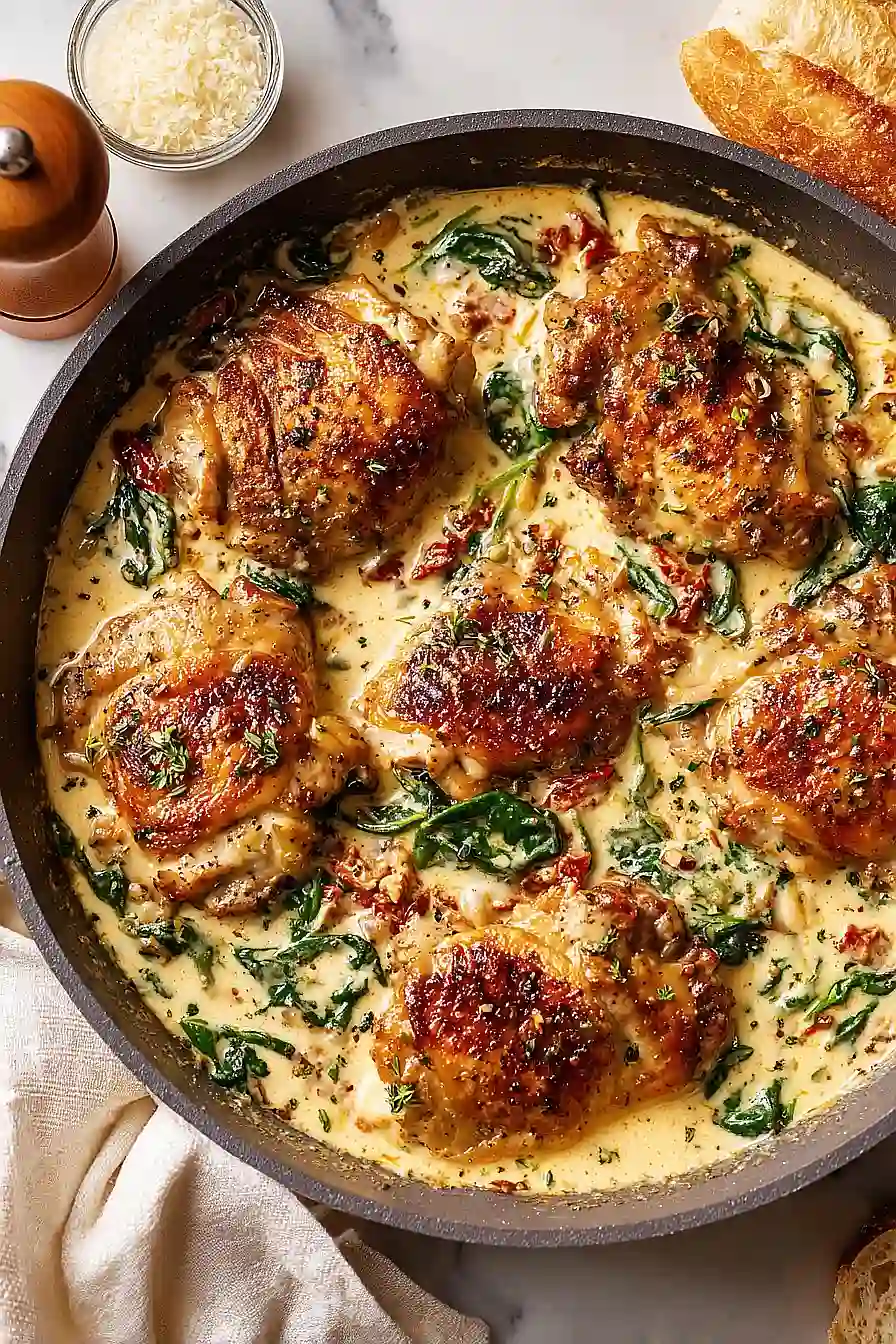 Creamy Tuscan Chicken Thighs