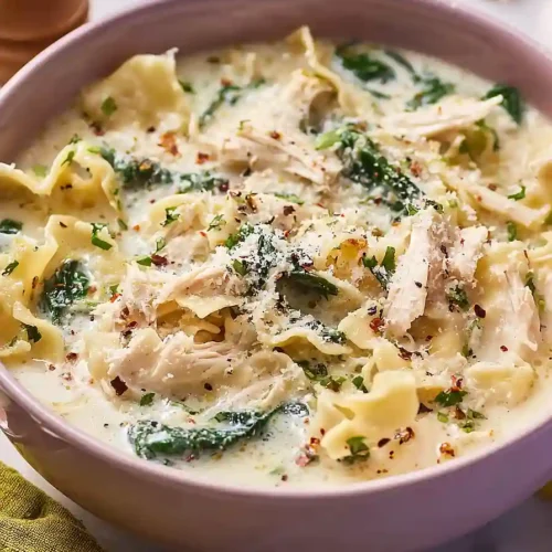 Creamy White Lasagna Soup