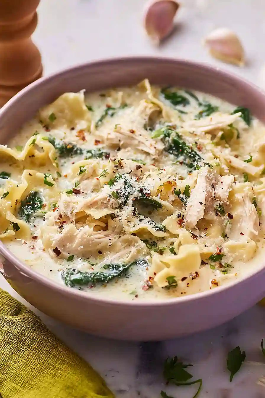 Creamy White Lasagna Soup
