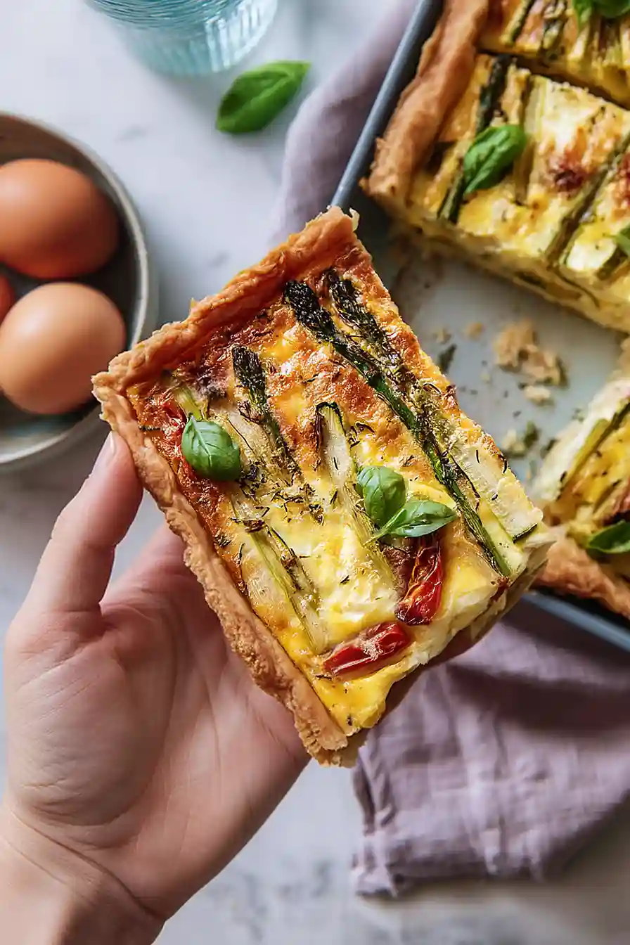 asparagus and zucchini quiche