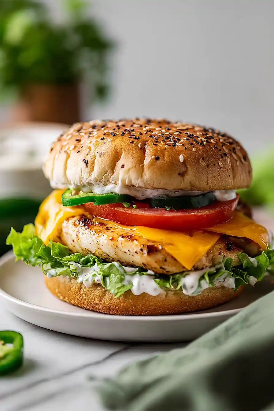 grilled jalapeño chicken sandwich