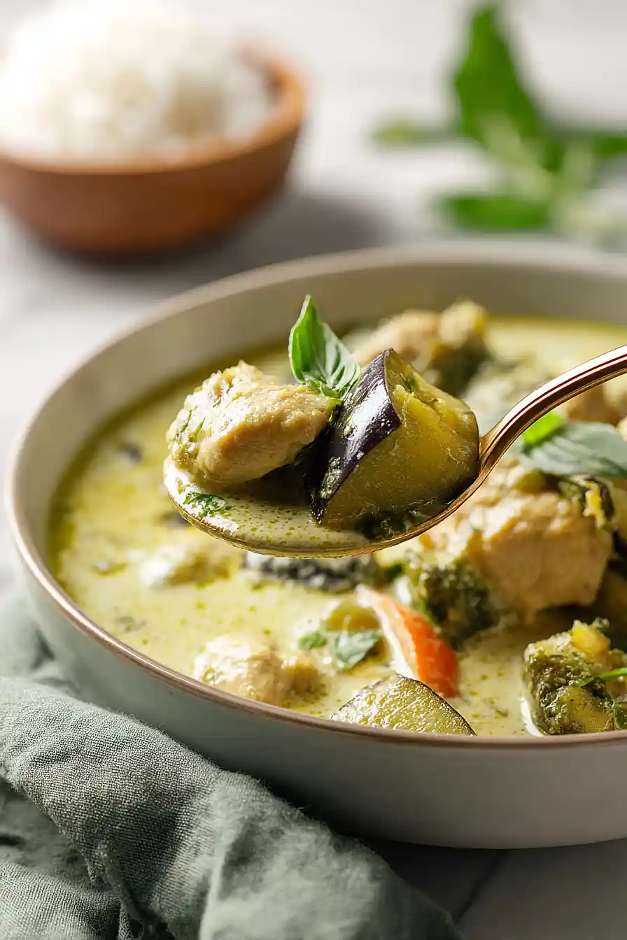 thai eggplant and chicken curry