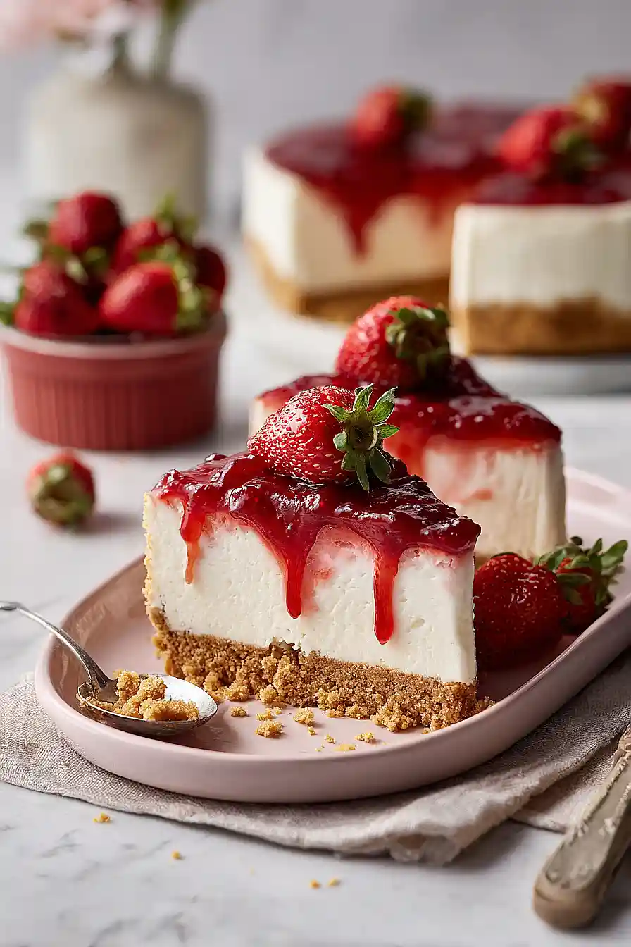 strawberry cheesecake ice cream cake
