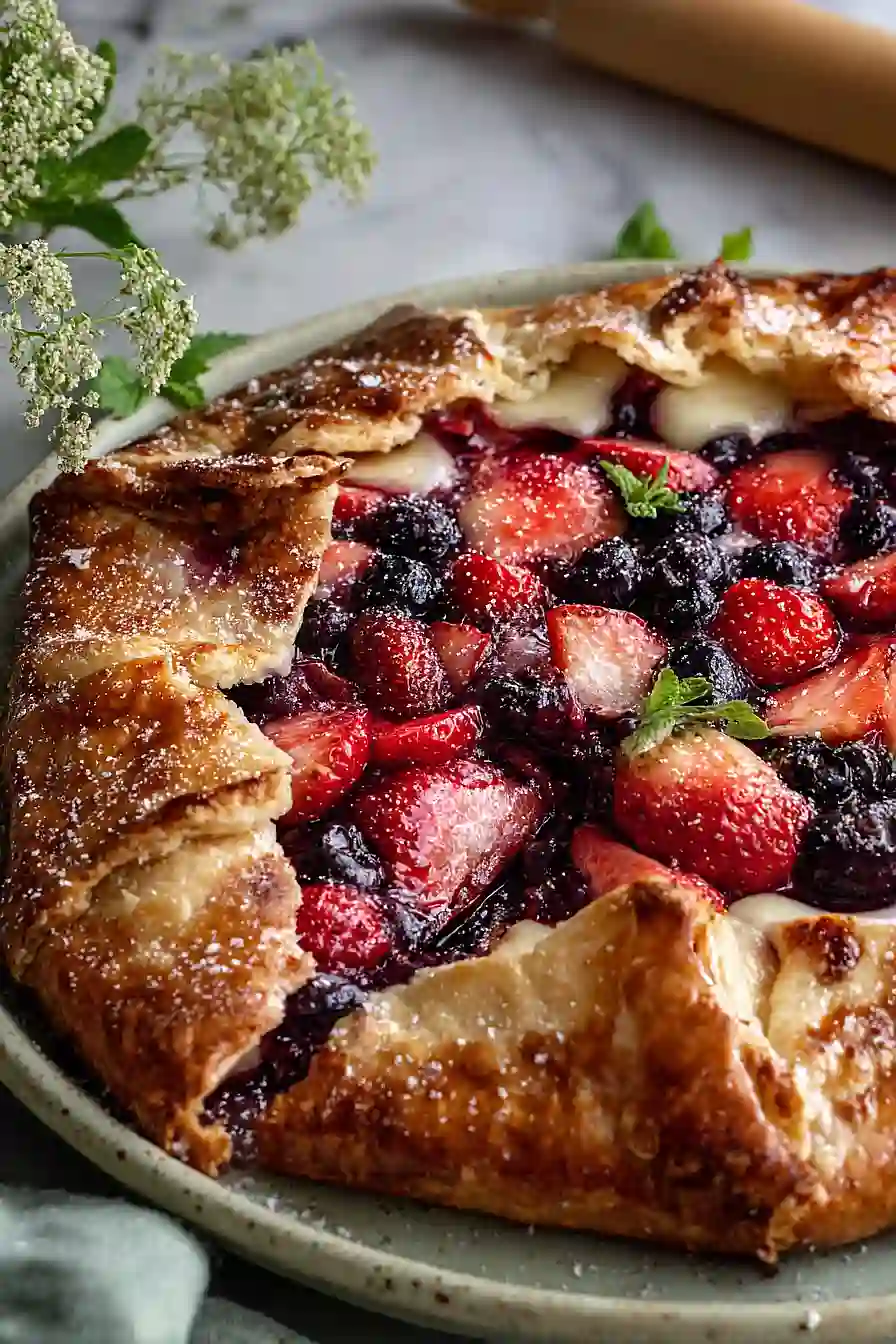 strawberry cheesecake galette