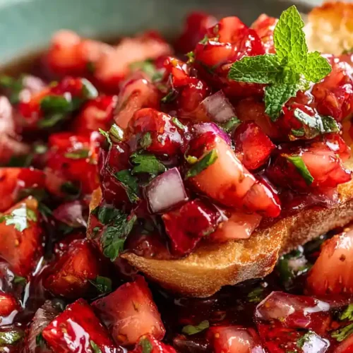 balsamic strawberry salsa