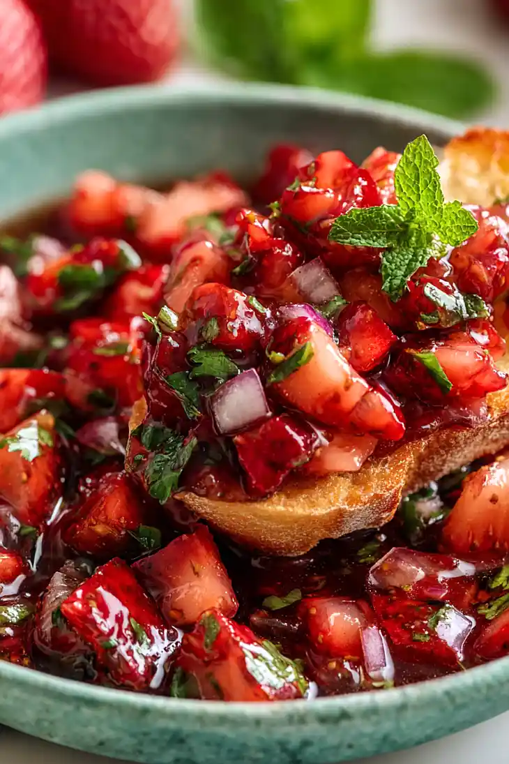 balsamic strawberry salsa