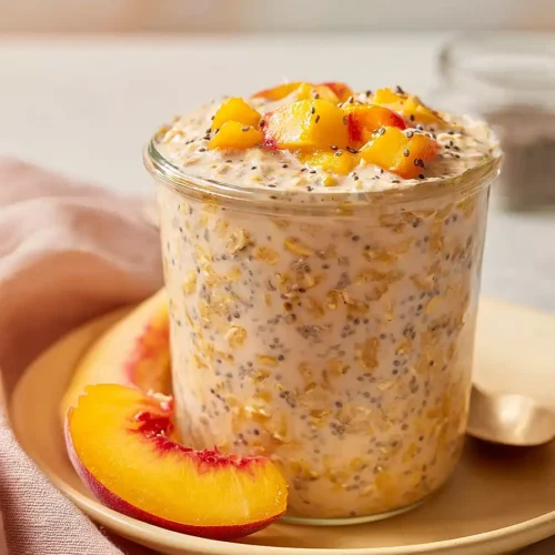 peach overnight oats