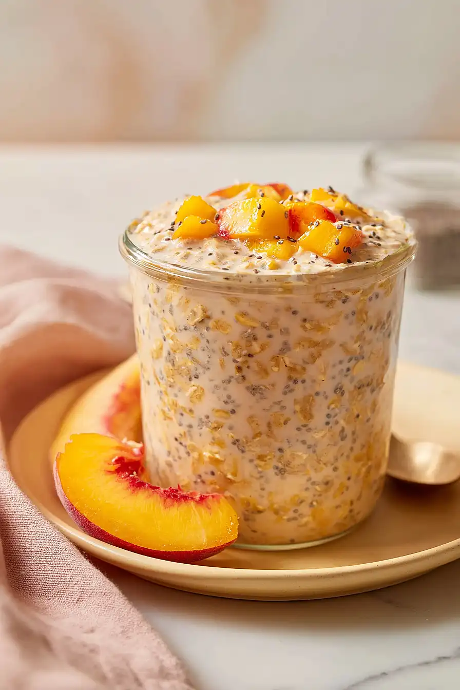 peach overnight oats