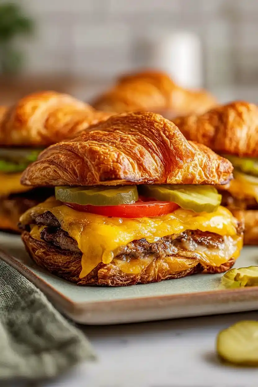 croissant smash burger