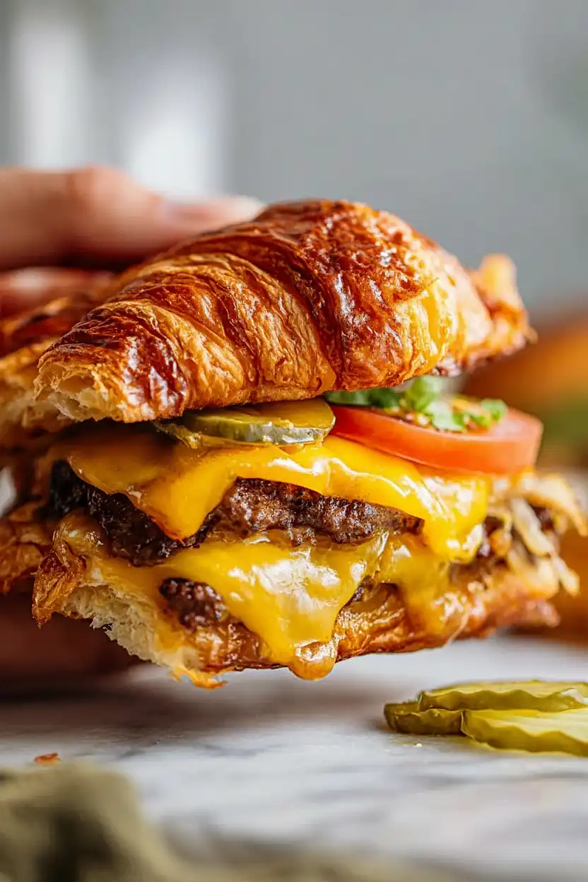 croissant smash burger